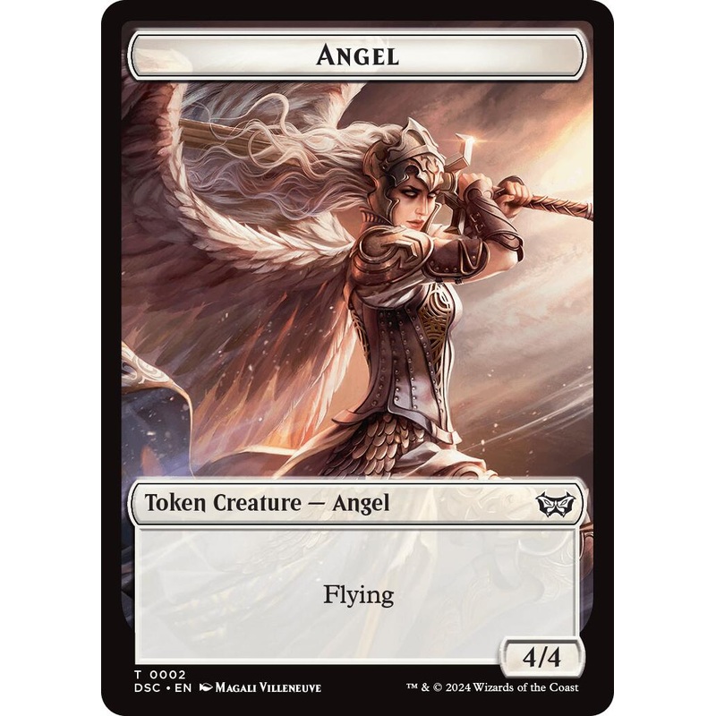 Angel // Treasure Double-Sided Token [Duskmourn: House of Horror Commander Tokens]