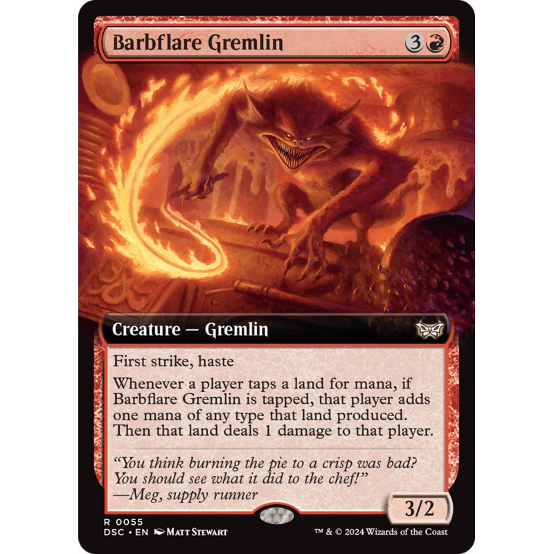 Barbflare Gremlin (Extended Art) [Duskmourn: House of Horror Commander]
