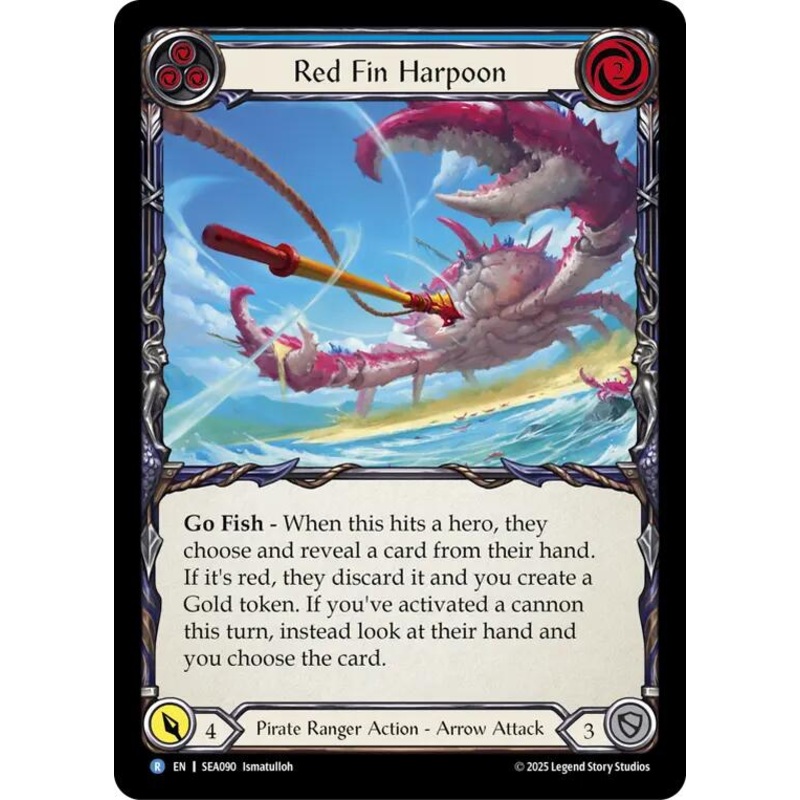 Red Fin Harpoon [SEA090] (High Seas)  Rainbow Foil