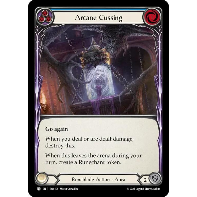 Arcane Cussing (Blue) [ROS154] (Rosetta)  Rainbow Foil