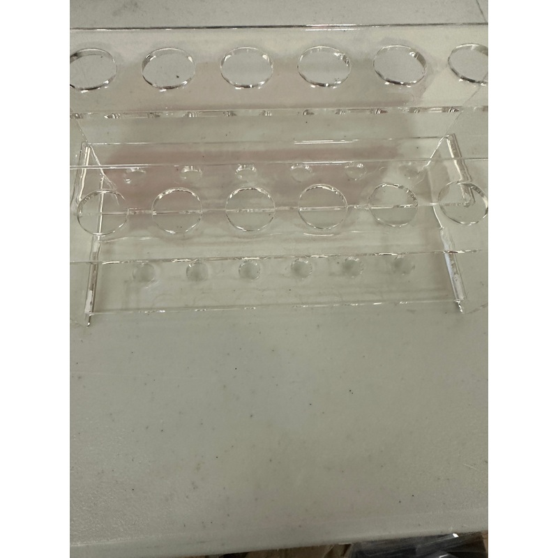 Biestle Clear Acrylic Test Tube Holder Rack 2-Tier 57659