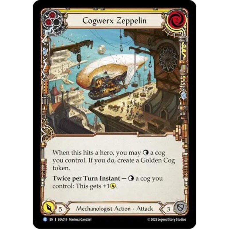 Cogwerx Zeppelin (Yellow) [SEA019] (High Seas)  Rainbow Foil