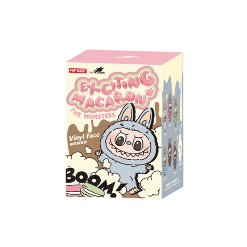 POP MART: THE MONSTERS LABUBU Exciting Macaron Vinyl Face – 1 Blind Box