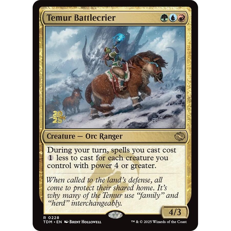Temur Battlecrier [Tarkir: Dragonstorm Prerelease Promos]