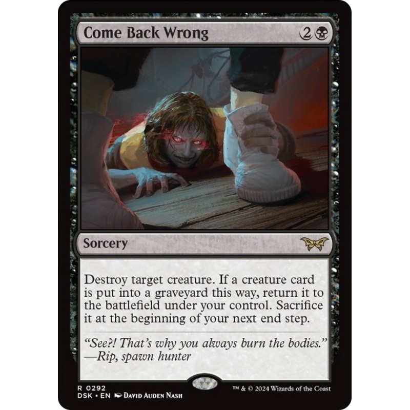 Come Back Wrong (0292) [Duskmourn: House of Horror]