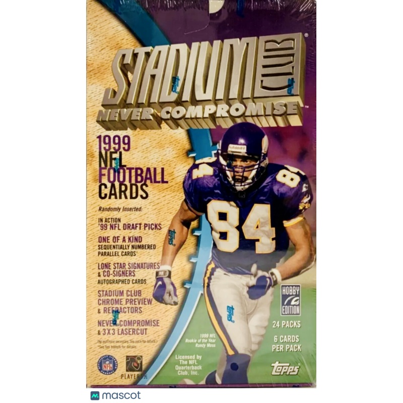 1999 Topps Stadium Club NFL Football Hobby Box 24PK Donovan McNabb Rc New Sealed