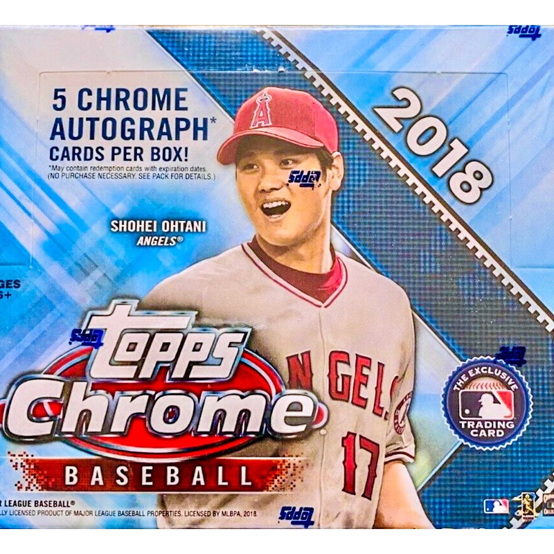 2018 Topps Chrome Baseball Jumbo Hobby Box *5 Autos*