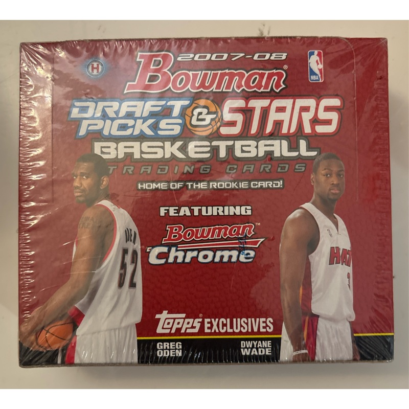 2007-08 Bowman Draft Picks & Stars Basketball Hobby Box