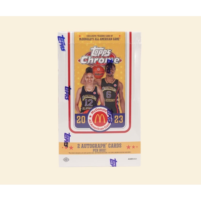 2023 Topps McDonald’s All American Chrome Basketball Sealed Hobby Box