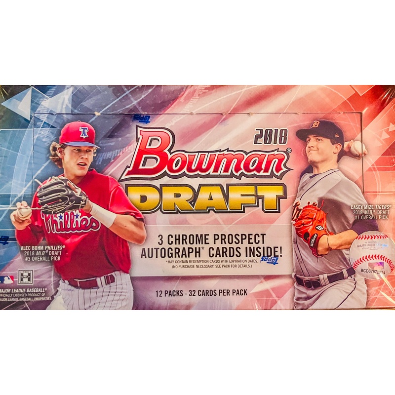 2018 Bowman Draft Baseball Jumbo Hobby Box *3 Autos*
