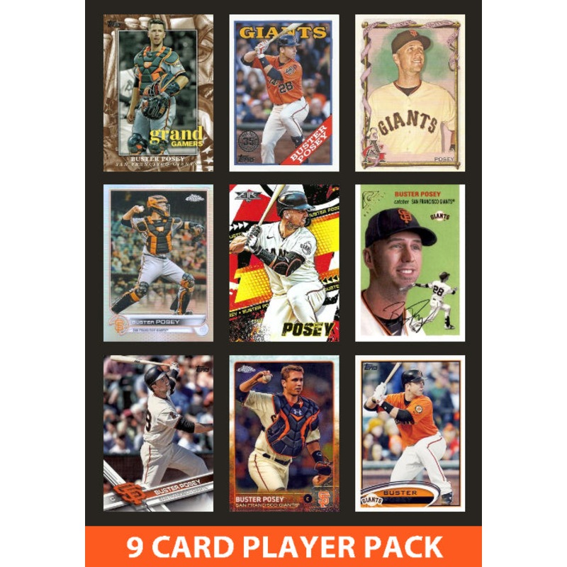 Buster Posey San Francisco Giants 9 Card Legend Pack 2025 2024 2023 2022 Topps Bowman