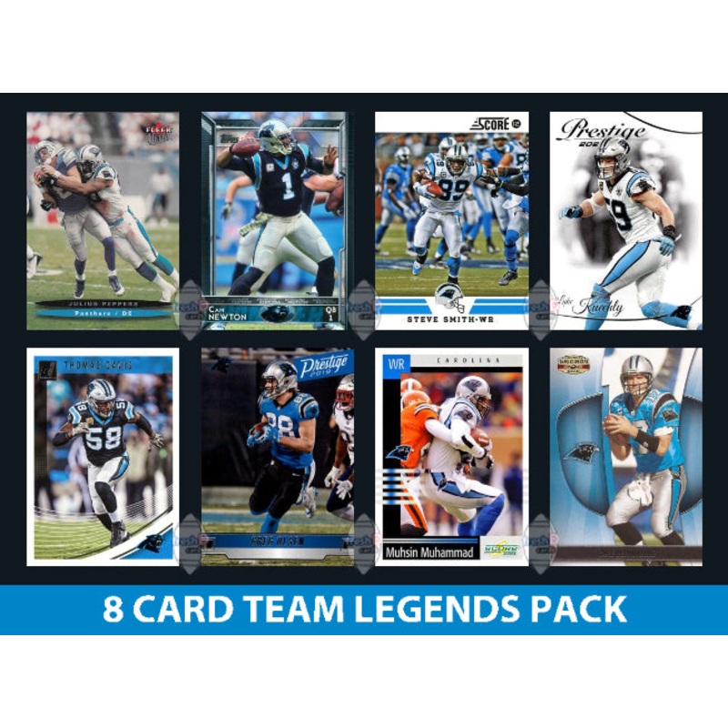 Carolina Panthers 8 Card Legends Pack Donruss Topps Panini Cam Newton Keuchly