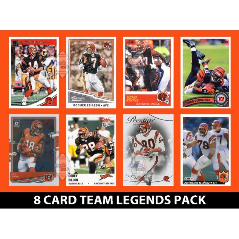 Cincinnati Bengals 8 Card Legends Pack Donruss Topps Panini Esiason Munoz