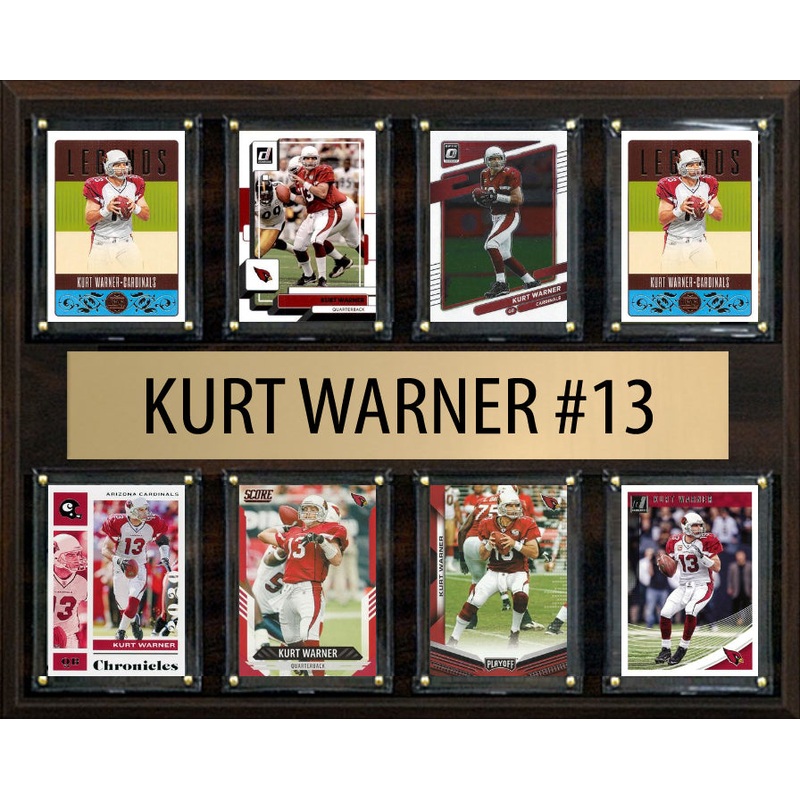 Kurt Warner 8 Card Plaque Donruss Fleer Topps 2023 2024 Arizona Cardinals