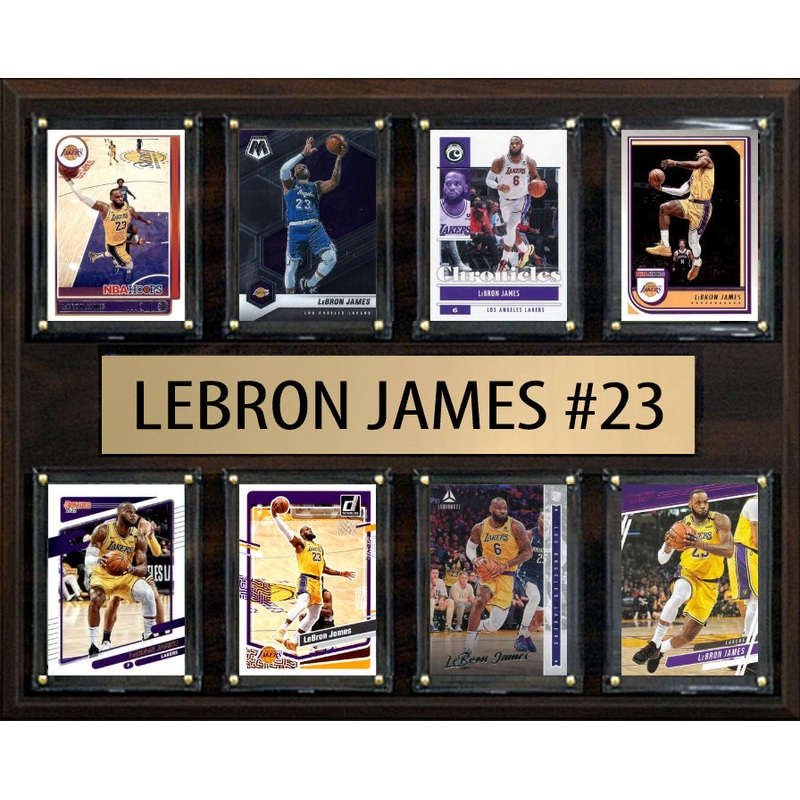 LeBron James #23 8 Card Plaque Donruss Hoops Fleer 2025 2024 Los Angeles Lakers