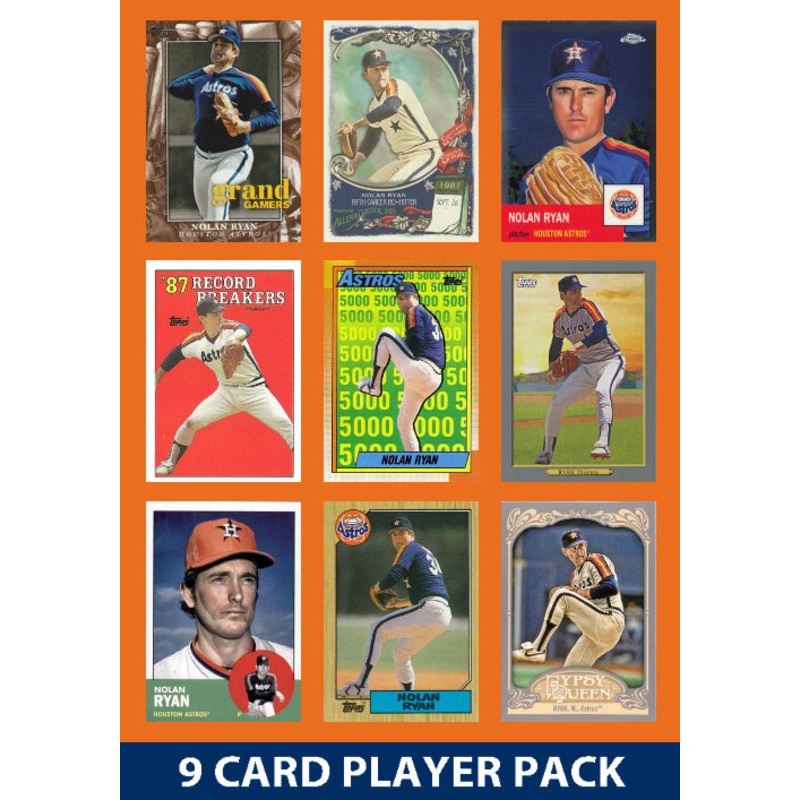 Nolan Ryan Houston Astros 9 Card Legend Pack Topps 2025 2024 2023 Bowman