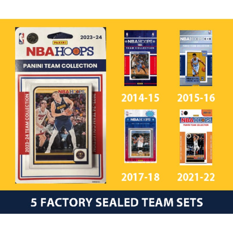 2023-24 NBA HOOPS Denver Nuggets Team Set MultiPack Jokic 2022 2015 2013 2014
