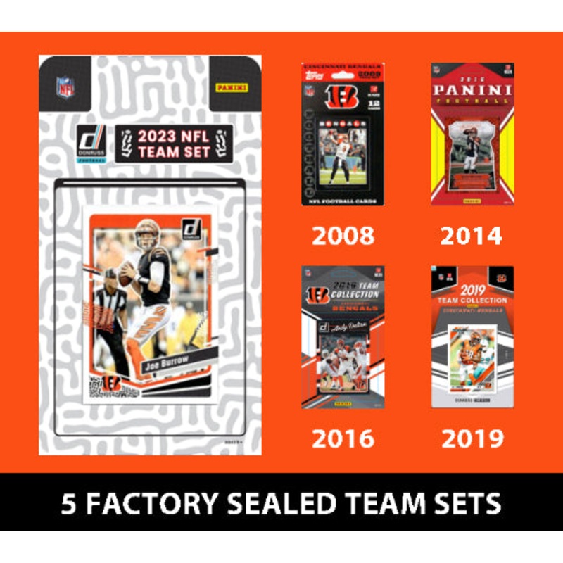 2023 Donruss Cincinnati Bengals Team Set MultiPack Burrow 2019 2016 2014 2008