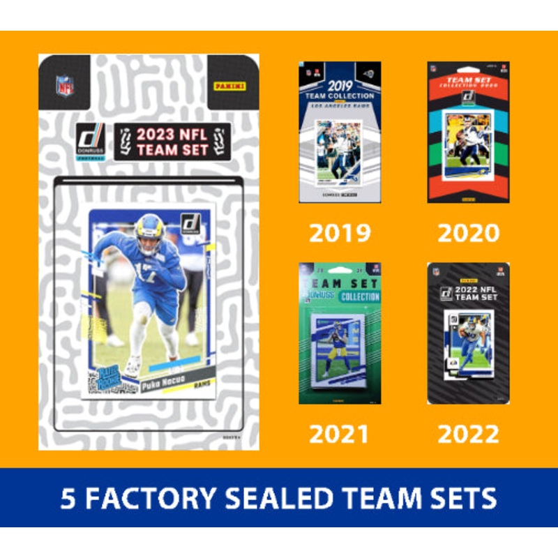 2023 Donruss Los Angeles Rams Team Set MultiPack 2023 2022 2021 2020 2019 Nacua RC