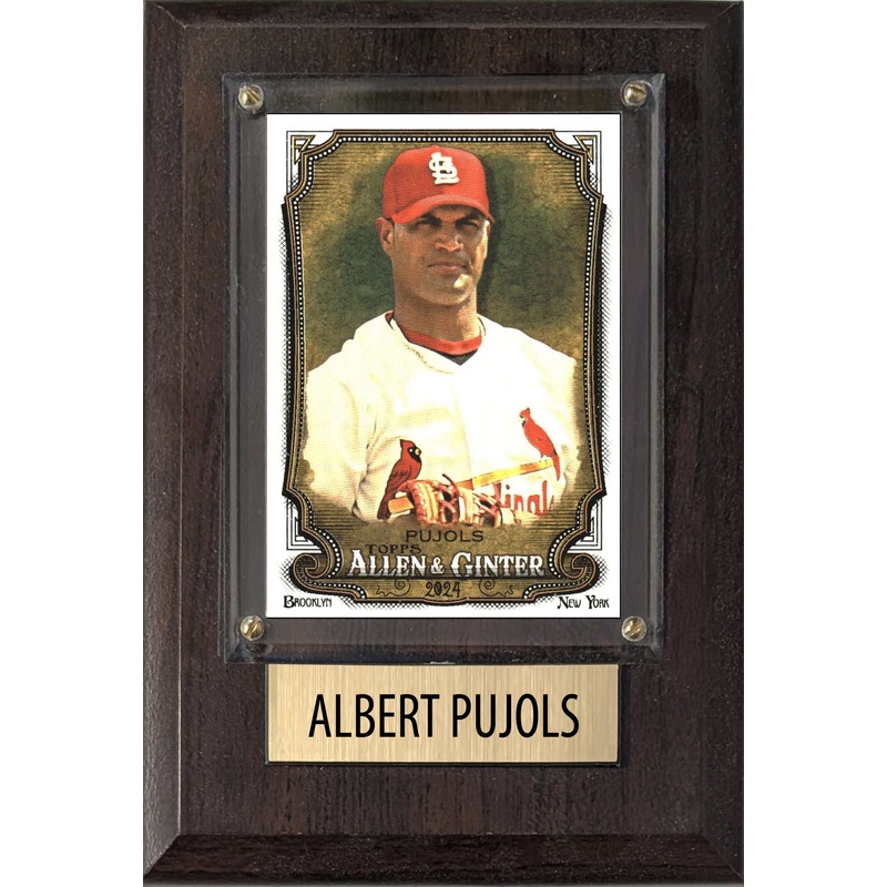 Albert Pujols St Louis Cardinals 2025 2024 Topps Bowman 4×6 Gift Plaque