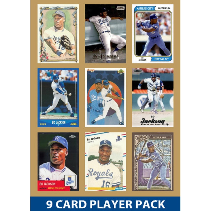 Bo Jackson Kansas City Royals 9 Card Legend Pack Topps Bowman 2025 2024
