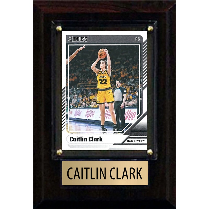 Caitlin Clark 2024 Panini 4×6 Basketball Card Plaque Iowa Hawkeyes