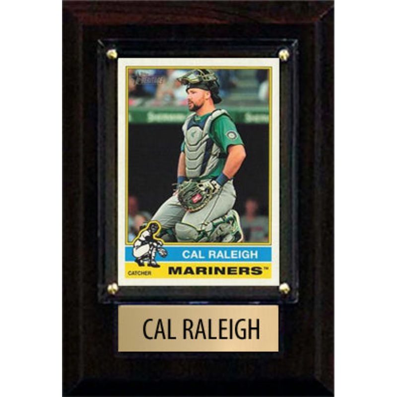 Cal Raleigh 2025 2024 Bowman Topps Seattle Mariners 4×6 Plaque