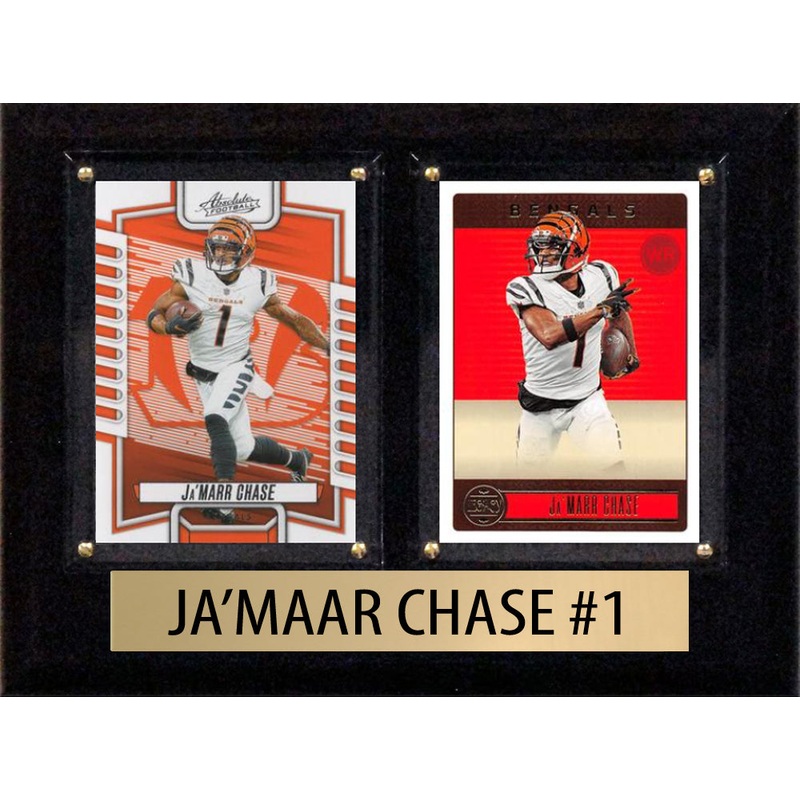 Ja’Maar Chase Score Donruss 2023 2024  2 Card 6″ x 8″ Plaque Cincinnati Bengals