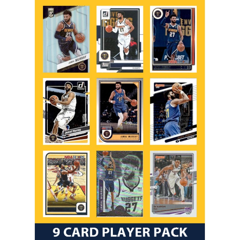Jamal Murray 9 Card Player Pack 2023-24 Hoops Donruss Panini Denver Nuggets