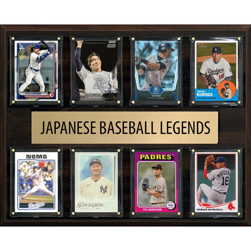 Japanese Legends Plaque 8 Cards Ohtani Matsui Ichiro Darvish Tanaka Nomo