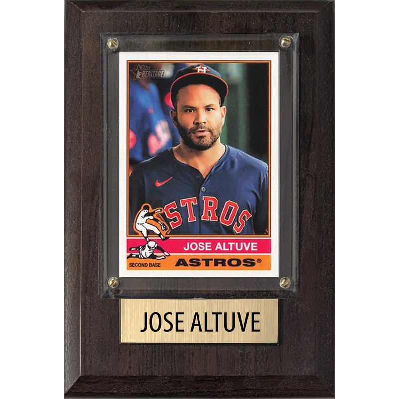 Jose Altuve Houston Astros 2025 2024 Topps Bowman 4×6 Gift Plaque