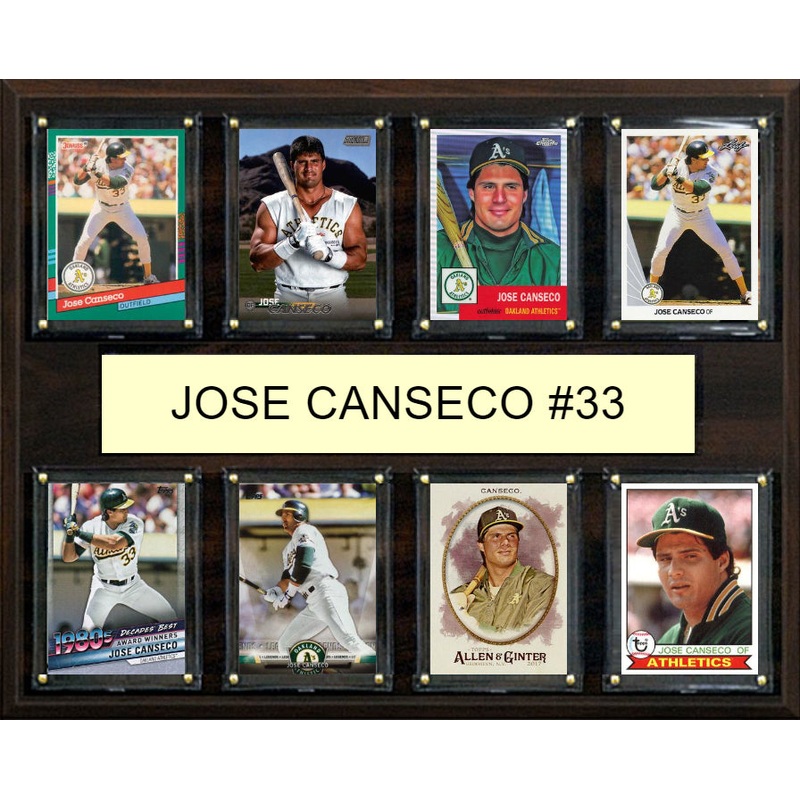 Jose Canseco 8 Card Plaque Topps Bowman 2025 2024 Oakland Athletics