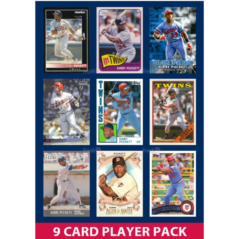 Kirby Puckett Minnesota Twins 9 Card Legend Pack Topps Bowman 2025 2024 2023