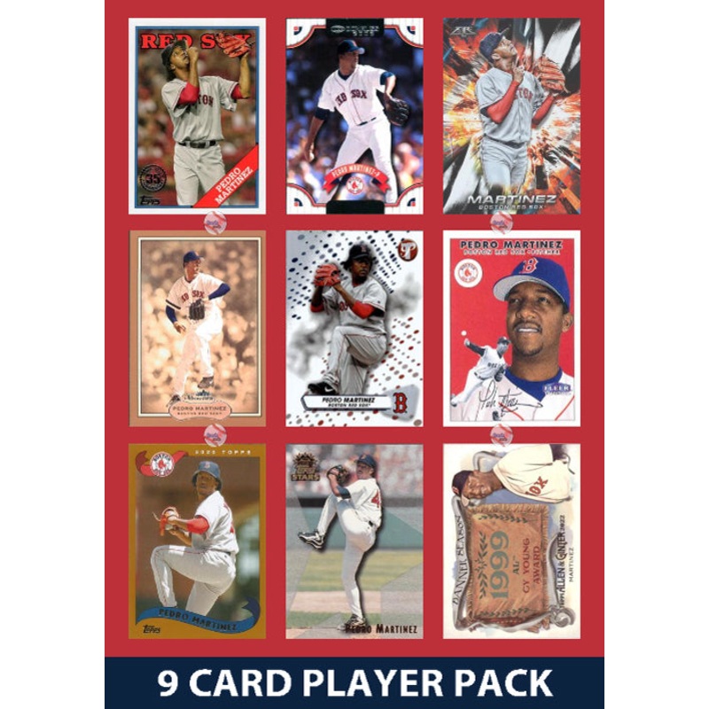 Pedro Martinez Boston Red Sox 9 Card Legend Pack Topps Bowman 2025 2024 2023