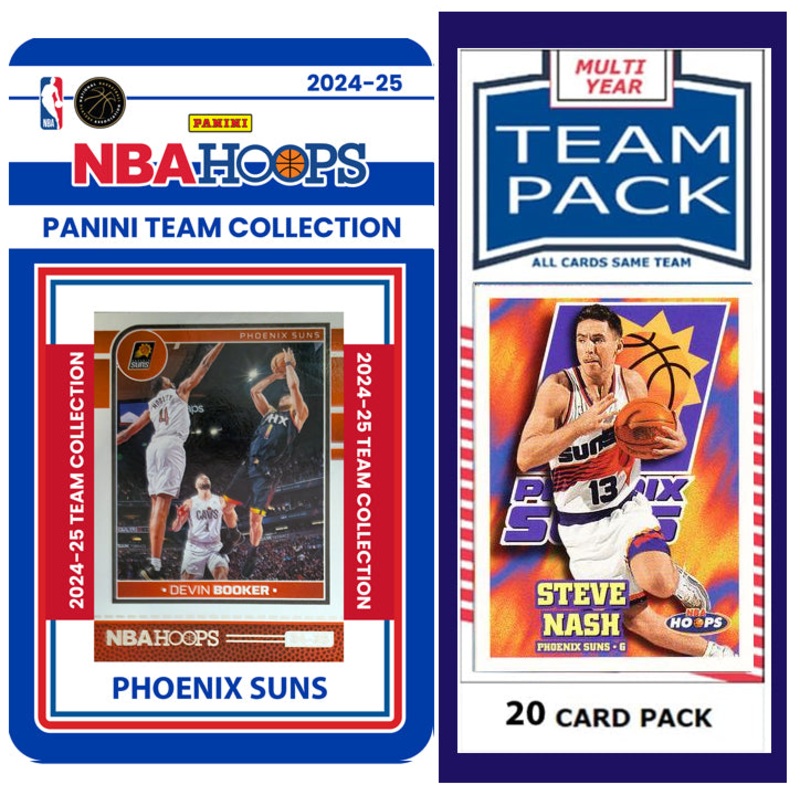 Phoenix Suns Multiyear Pack 20 Cards Steve Nash + 2024-25 HOOPS Team Set Kevin Durant