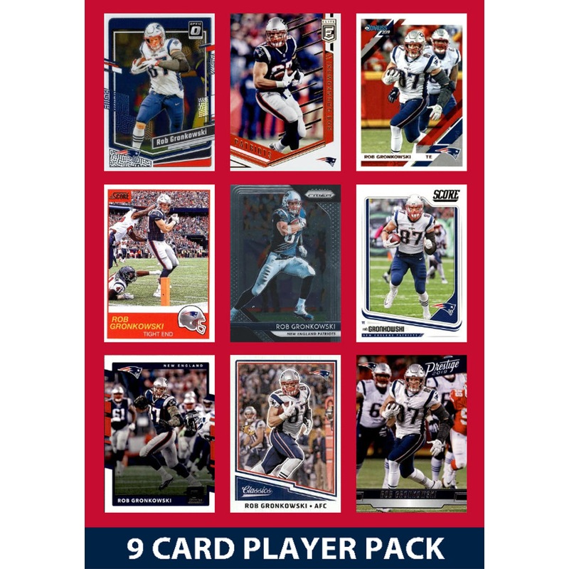 Rob Gronkowski Gronk 9 Card Legend Pack Donruss 2023 2024 2025  Topps Panini Score New England Patriots