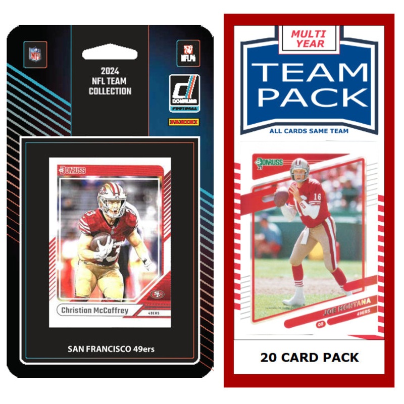 San Francisco 49ers Team Pack 20 Cards Montana + 2024 Donruss Team Set Purdy