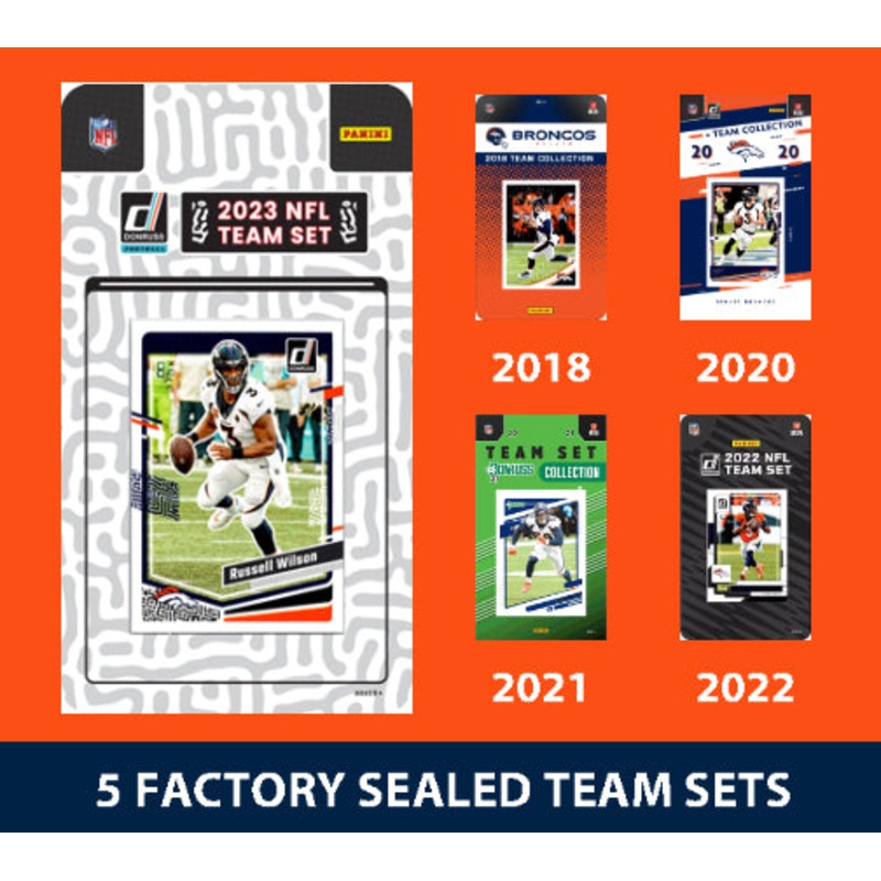 2023 Donruss Denver Broncos Team Set MultiPack 2023 2022 2021 2020 2019 Elway
