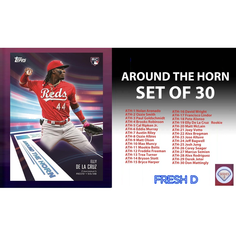2024 Topps Series 2 Around The Horn Set of 30 Elly De La Cruz Ripken Jeter Mattingly
