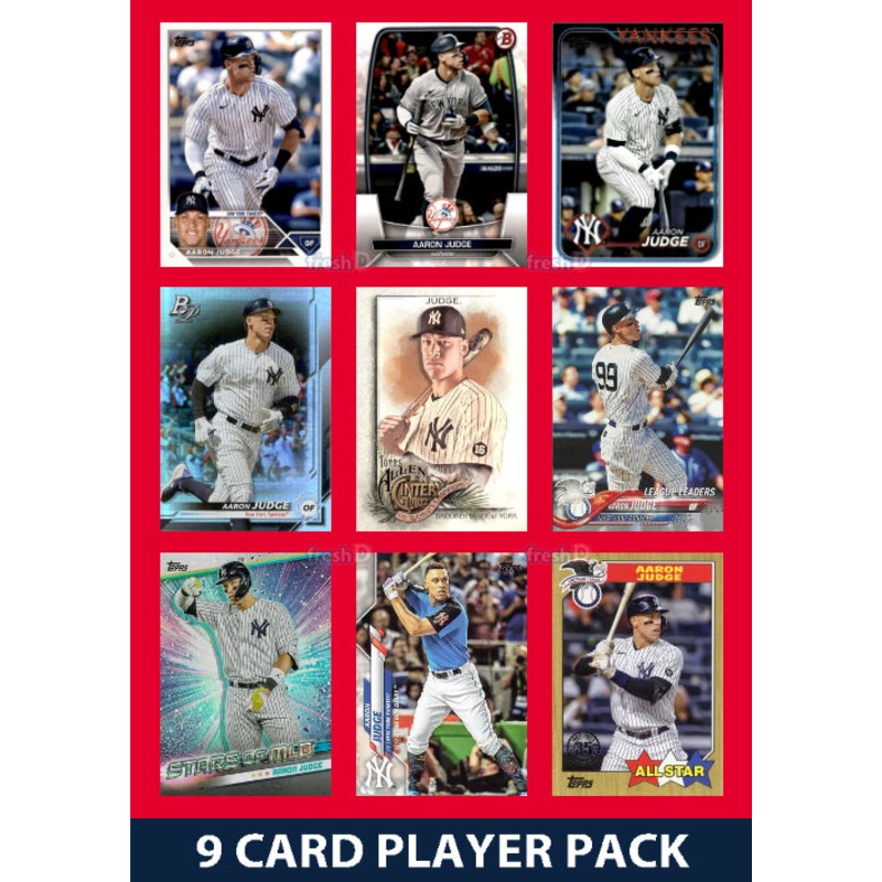 Aaron Judge New York Yankees 9 Card Player Pack 2025 2024 Topps Bowman