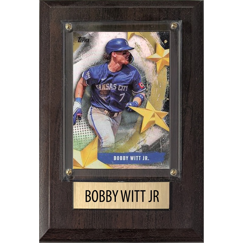 Bobby Witt Jr Kansas City Royals 2025 2024 Topps Bowman 4×6 Gift Plaque