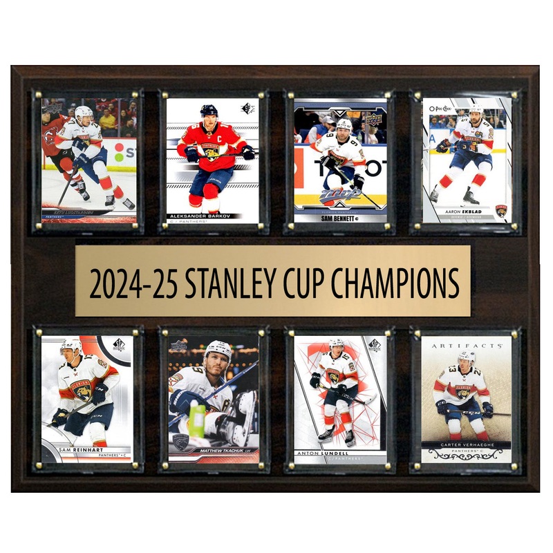 Florida Panthers Stanley Cup Championship Plaque 8 Cards Sam Bennett Tkachuk