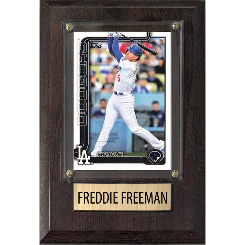 Freddie Freeman Los Angeles Dodgers 2025 2024 Topps Bowman 4×6 Gift Plaque