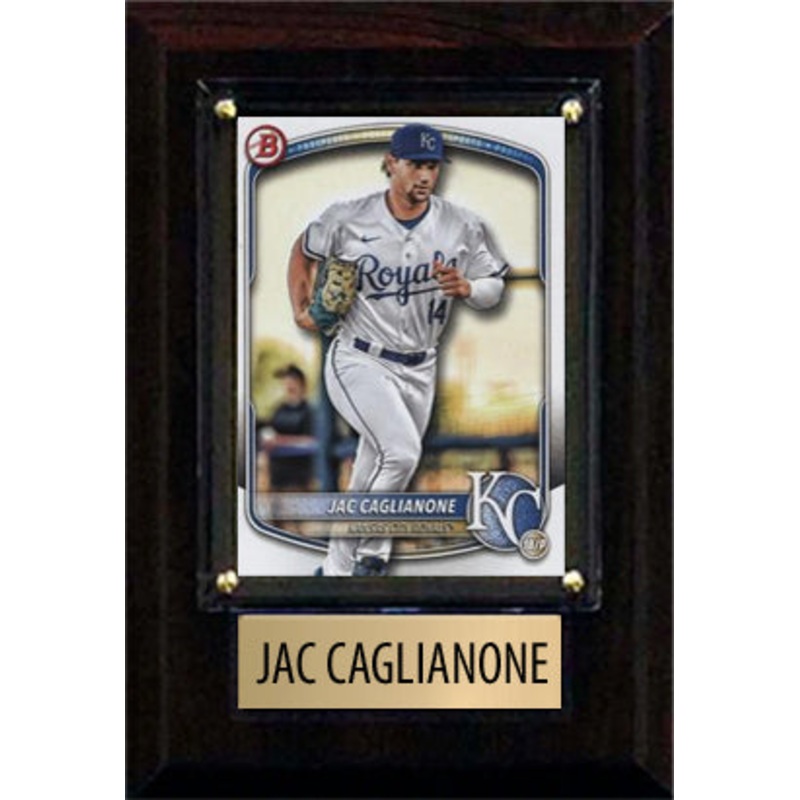 Jac Caglianone 2025 Bowman Topps Kansas City Royals 4×6 Plaque
