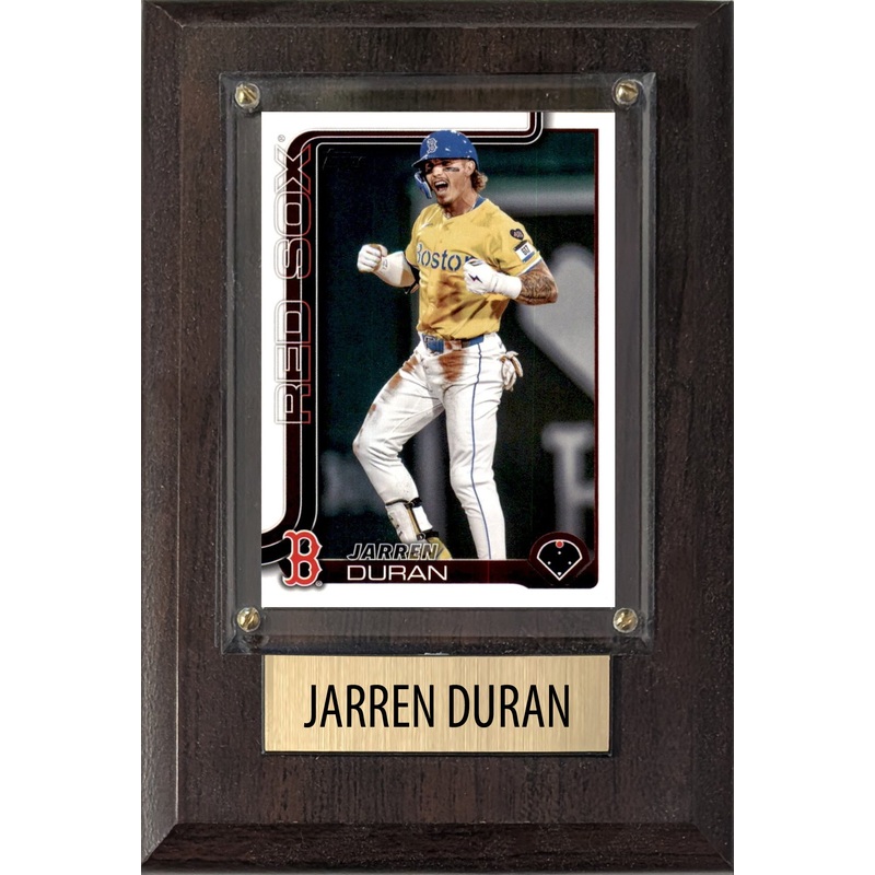 Jarren Duran Boston Red Sox 2025 2024 Topps Bowman 4×6 Gift Plaque