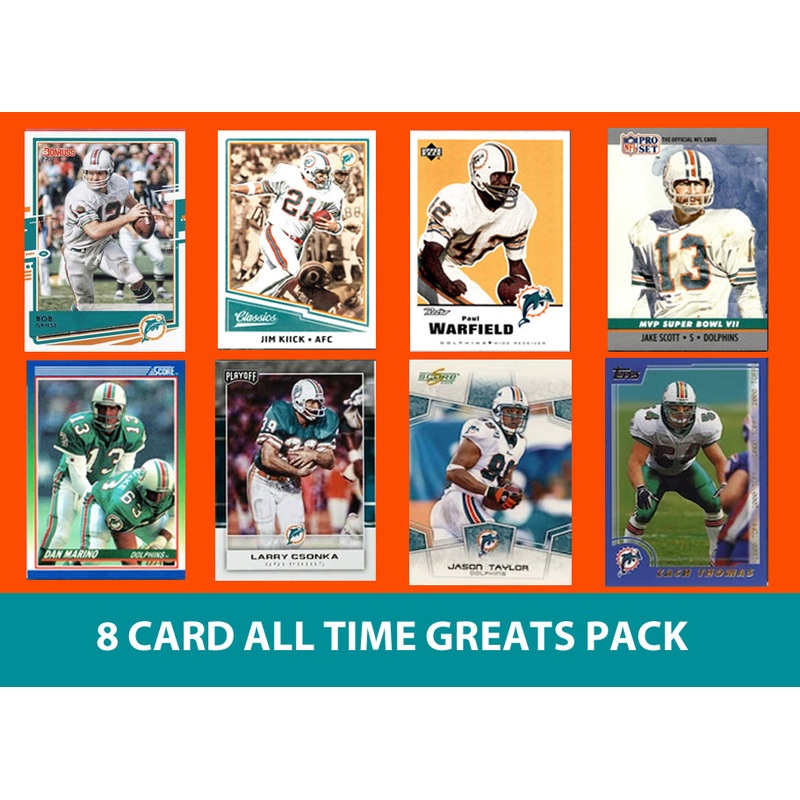 Miami Dolphins 8 Card Legends Pack Dan Marino Csonka Donruss Topps Panini
