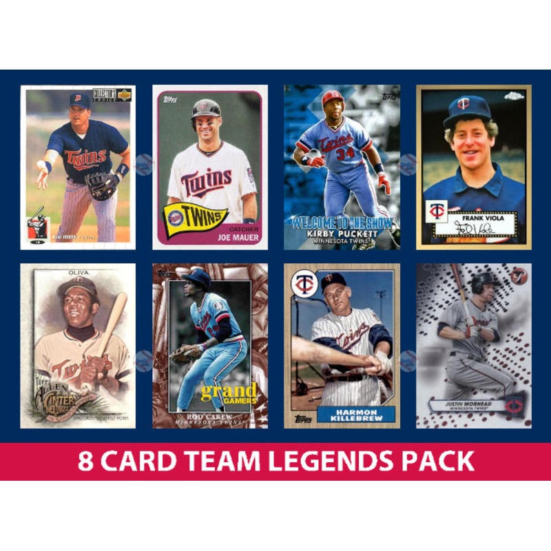 Minnesota Twins 8 Card Legends Pack Topps Bowman Kirby Puckett Mauer