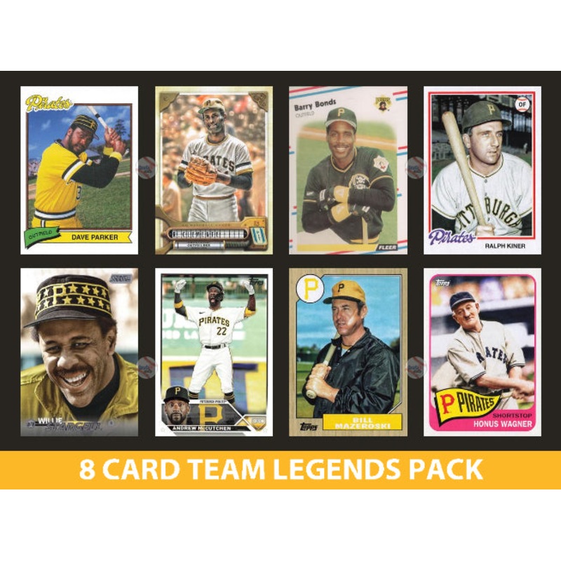 Pittsburgh Pirates 8 Card Legends Pack Topps Bowman Clemente Stargell Bonds