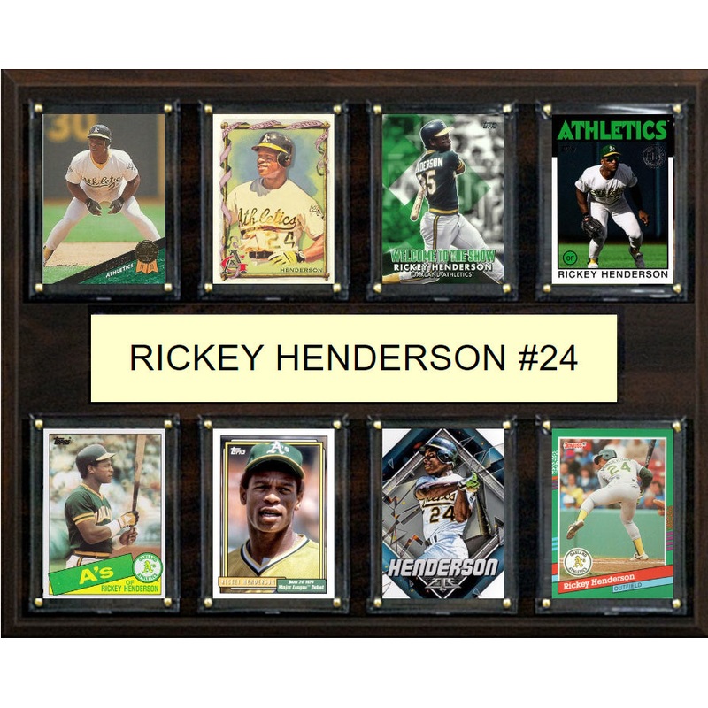 Rickey Henderson #24 Plaque 8 Cards Topps Bowman 2023 2024 2022 Oakland A’s