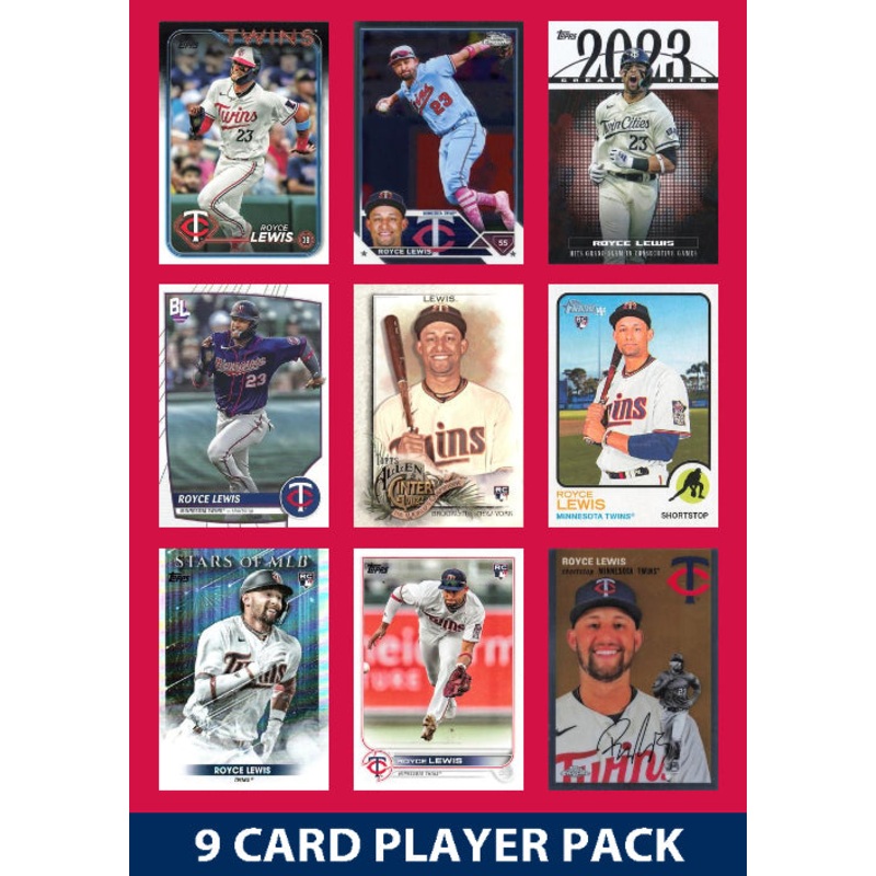 Royce Lewis Minnesota Twins 9 Card Player Pack 2025 2024 Topps Bowman
